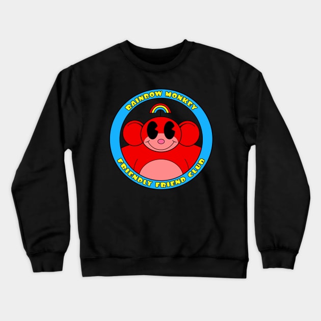 Rainbow Monkey Friend Friendly Club! Crewneck Sweatshirt by alexhefe